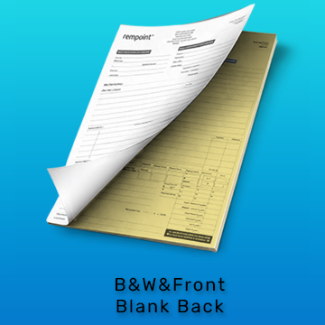 Black and White Front, Blank Back